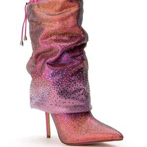 AZALEA WANG "EVERYTHING PINK DREAMS ARE MADE OF" METALLIC PINK STILETTO (NEW !)